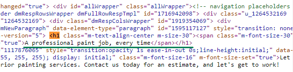 h1 tag in html